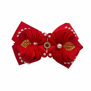 MOÑO ENCANTO DE PERLA ROJO