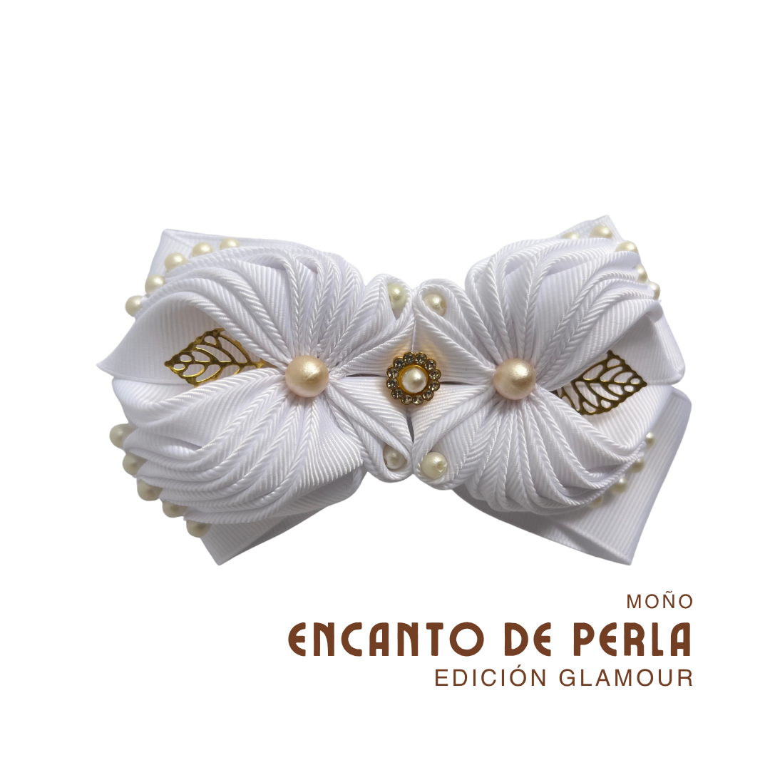 MOÑO ENCANTO DE PERLA BLANCO - Imagen 2